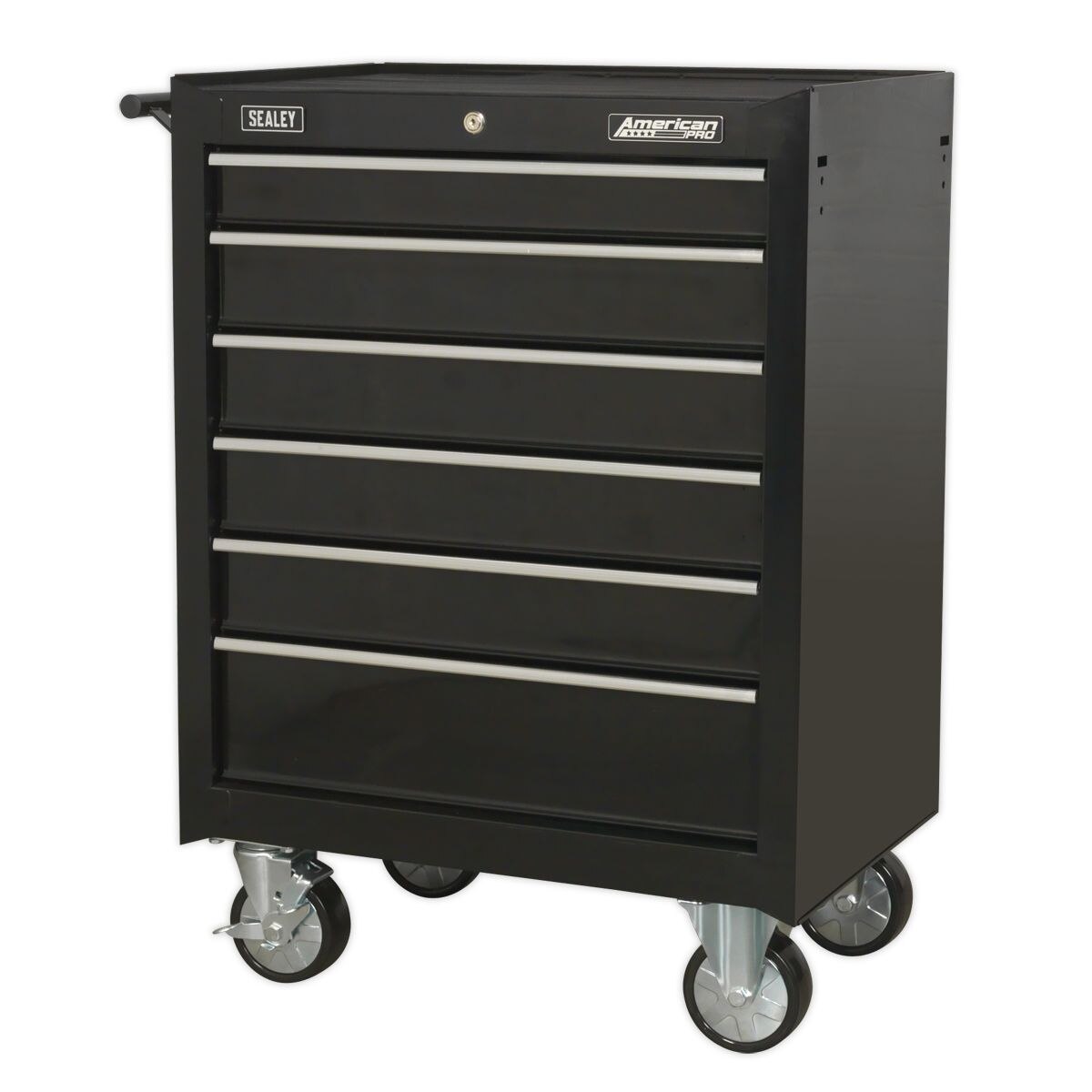 Sealey American PRO Rollcab 6 Drawer - Black - Image 2