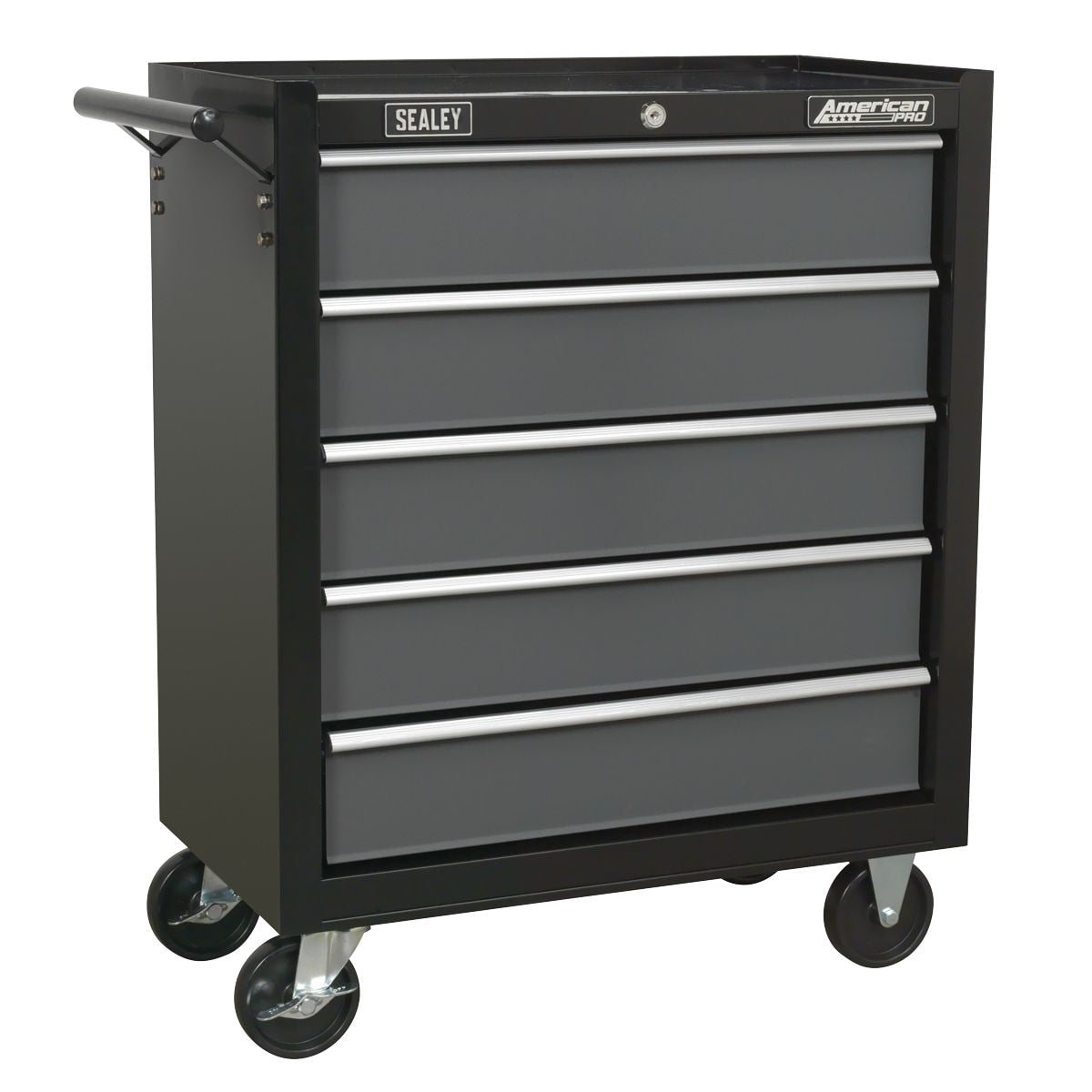 Sealey American PRO Rollcab 5 Drawer - Black/Grey - Image 1