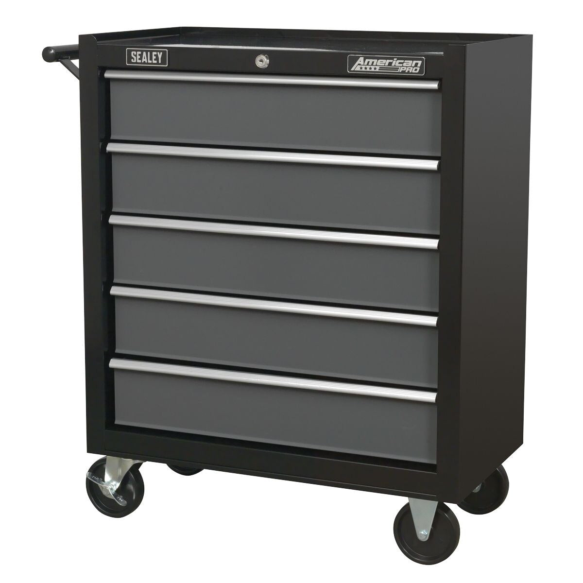 Sealey American PRO Rollcab 5 Drawer - Black/Grey - Image 2