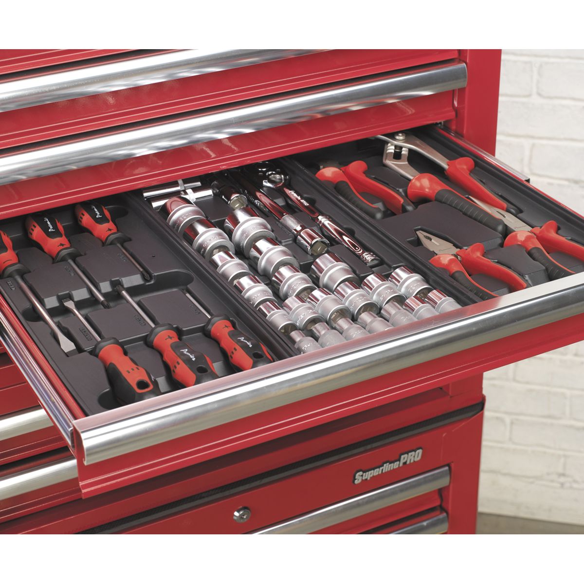 Sealey Superline PRO Topchest 5 Drawer - Red - Image 9