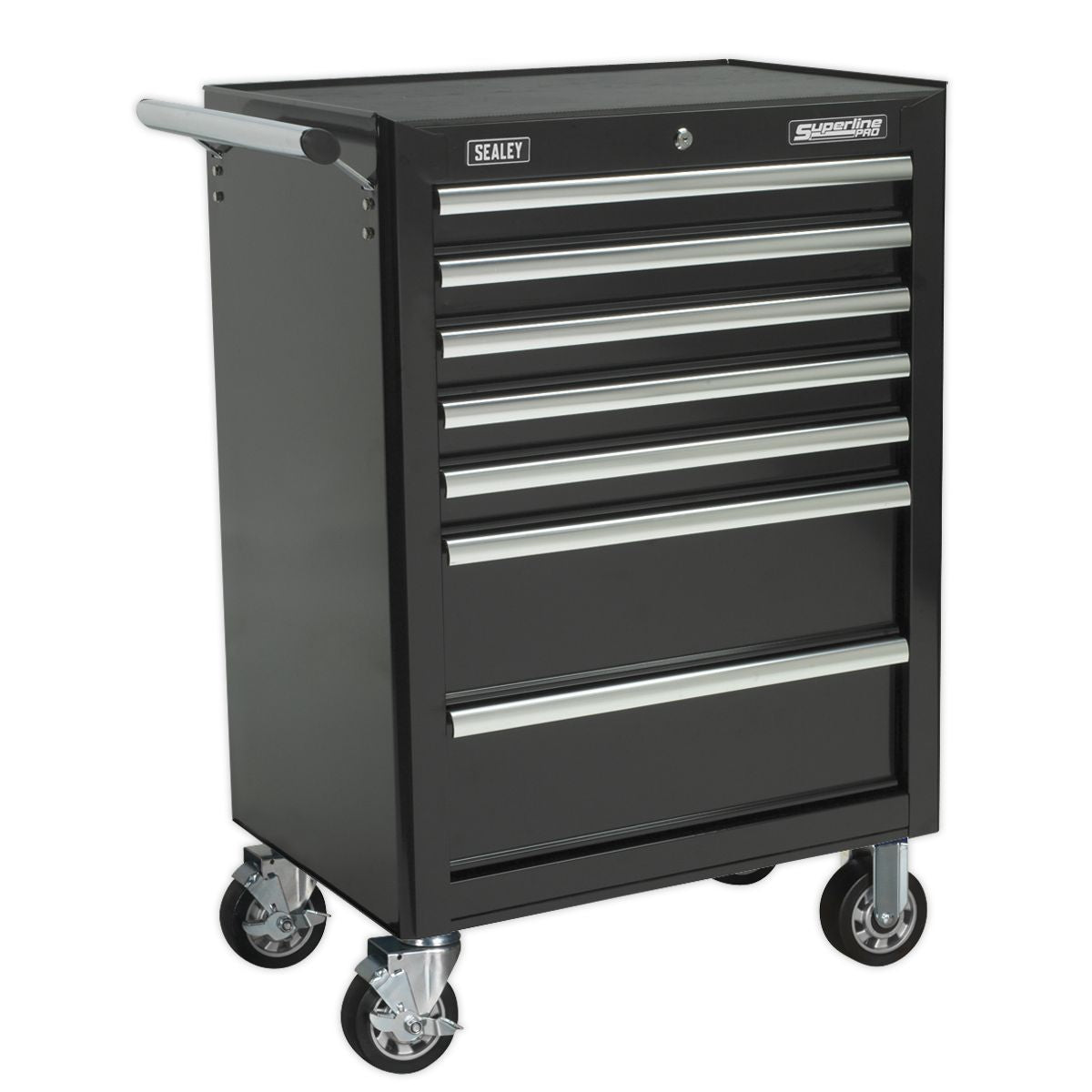 Sealey Superline PRO Rollcab 7 Drawer - Black - Image 1