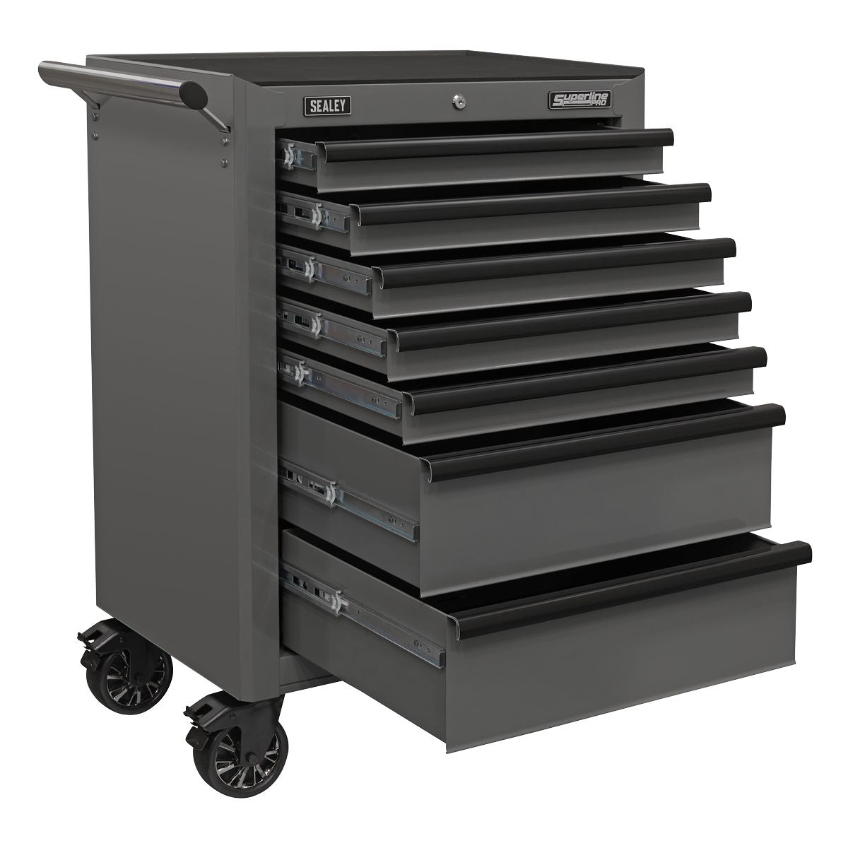 Sealey Superline PRO Rollcab 7 Drawer - Grey/Black - Image 4