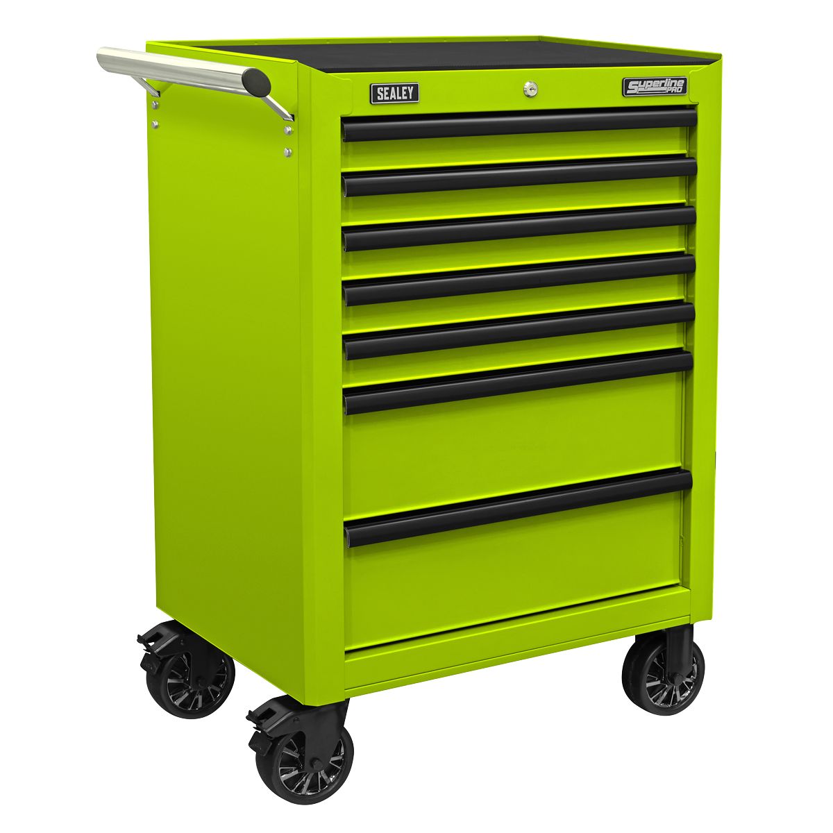 Sealey Superline PRO Rollcab 7 Drawer - Green/Black - Image 1