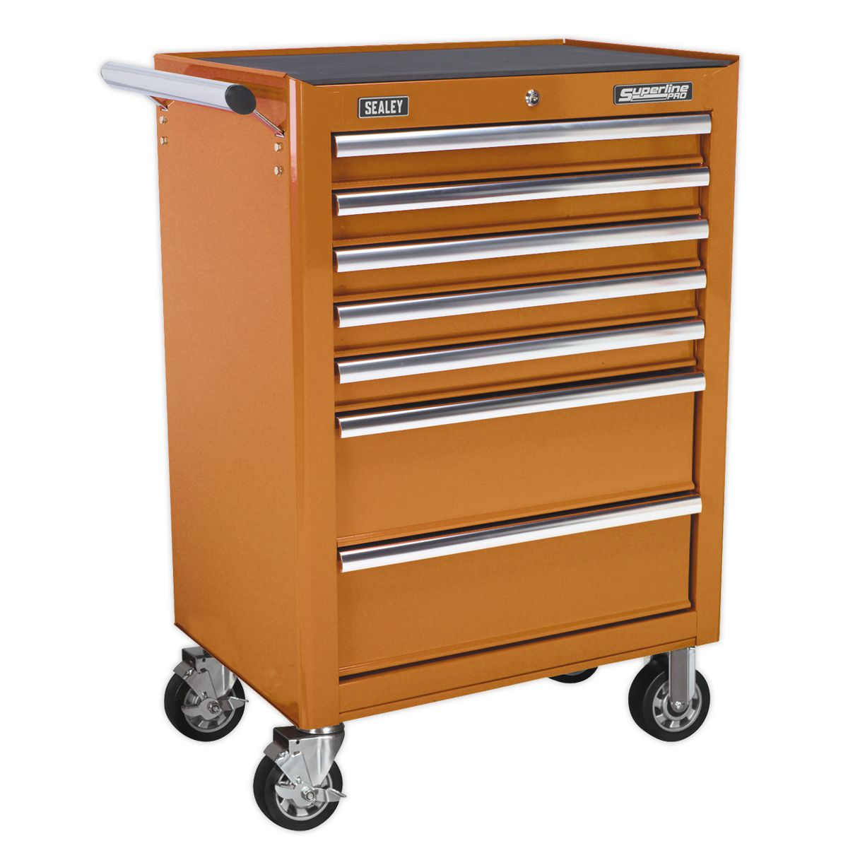 Sealey Superline PRO Rollcab 7 Drawer - Orange - Image 1