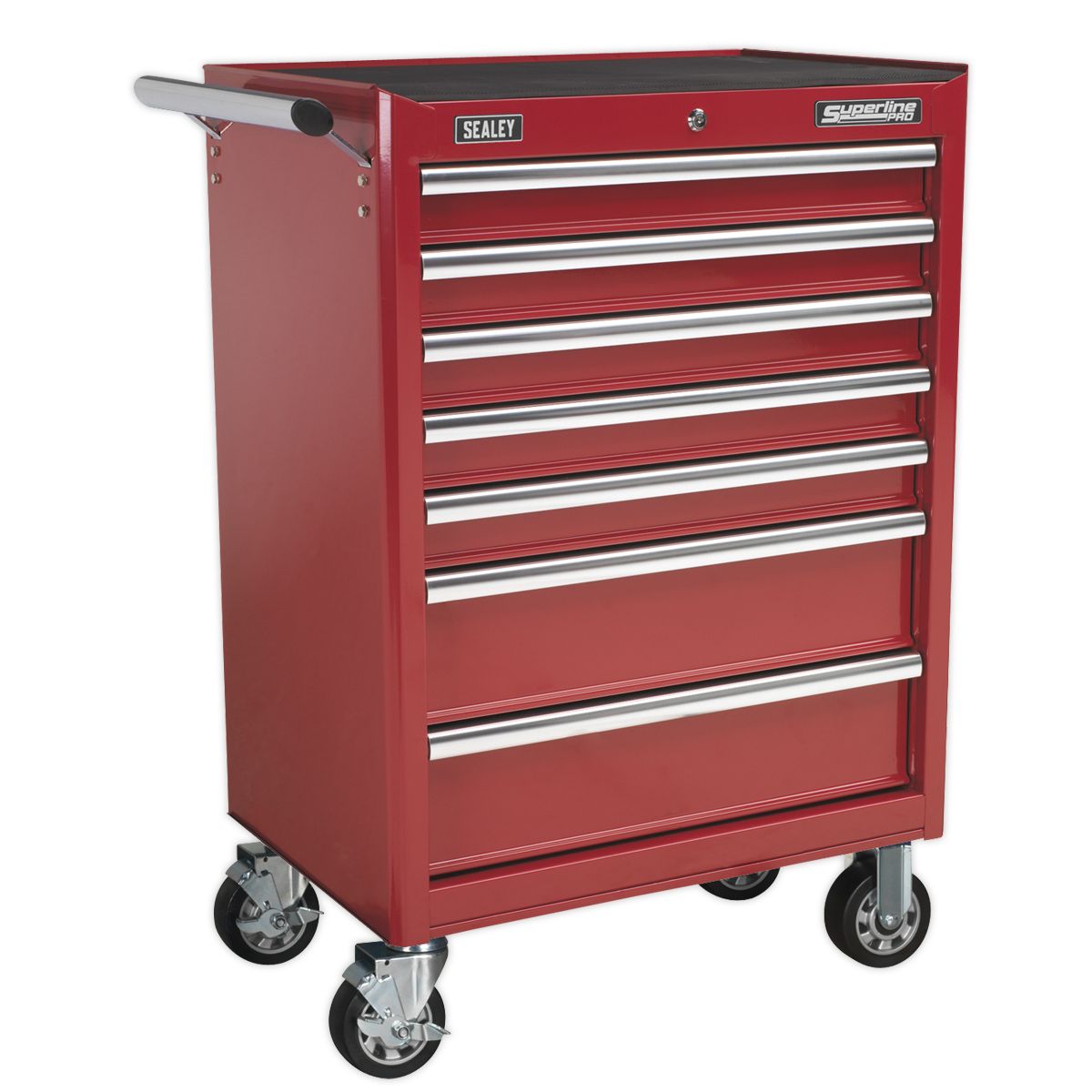 Sealey Superline PRO Rollcab 7 Drawer - Red - Image 1