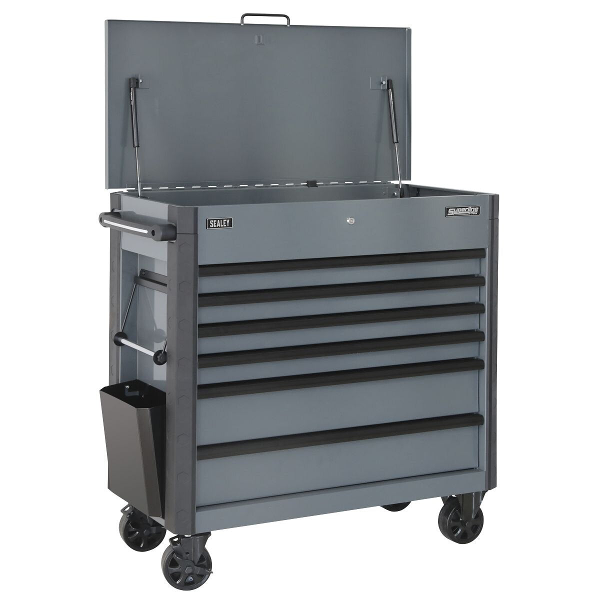 Sealey Tool Trolley 6 Drawer - Grey - Image 2