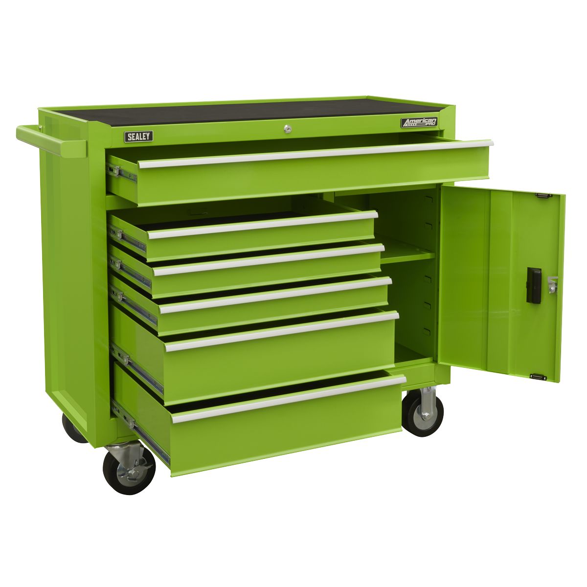 Sealey American PRO Rollcab 6 Drawer - Green - Image 7