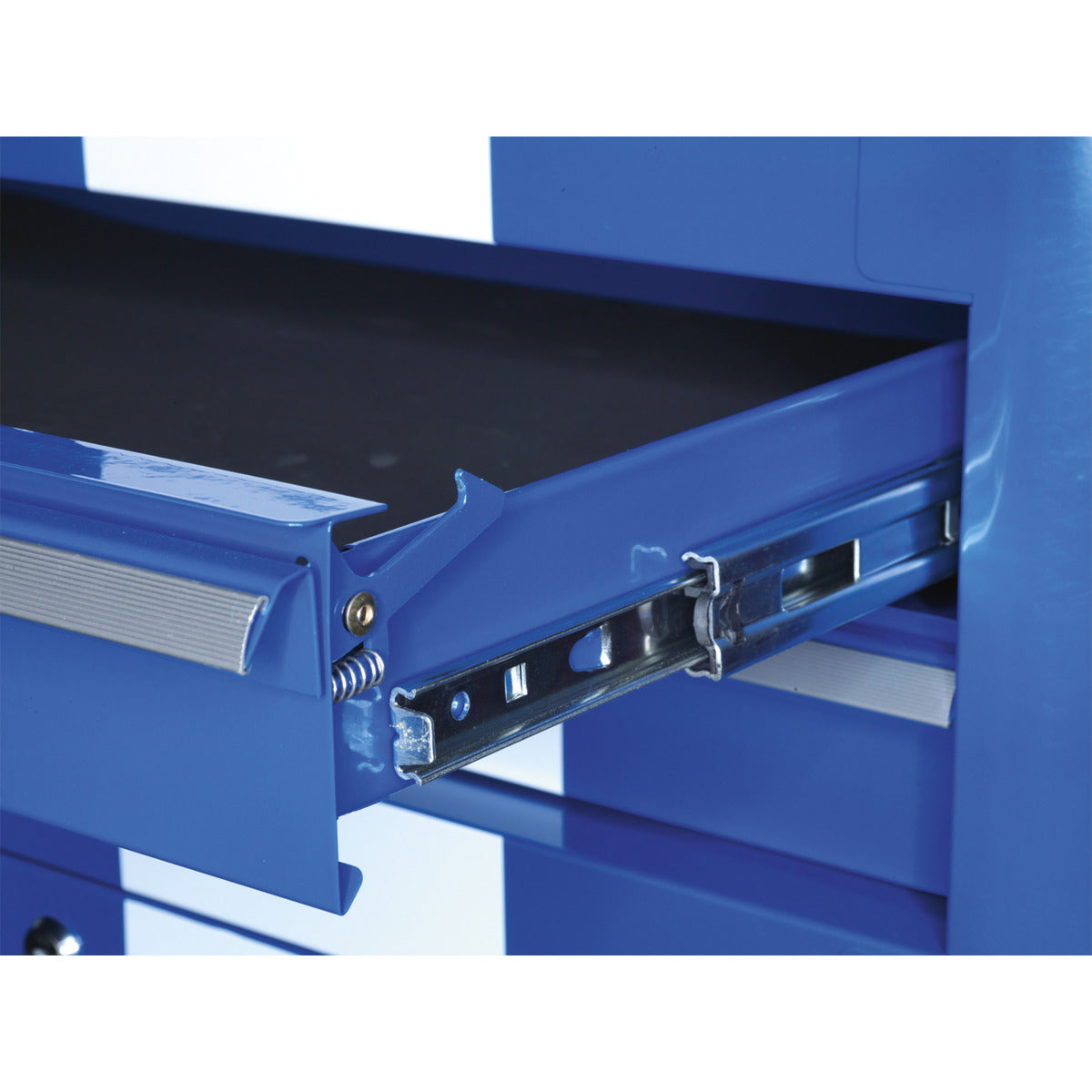 Premier Retro Style Wide Topchest & Rollcab Combination 10 Drawer Blue with White Stripes AP41COMBOBWS