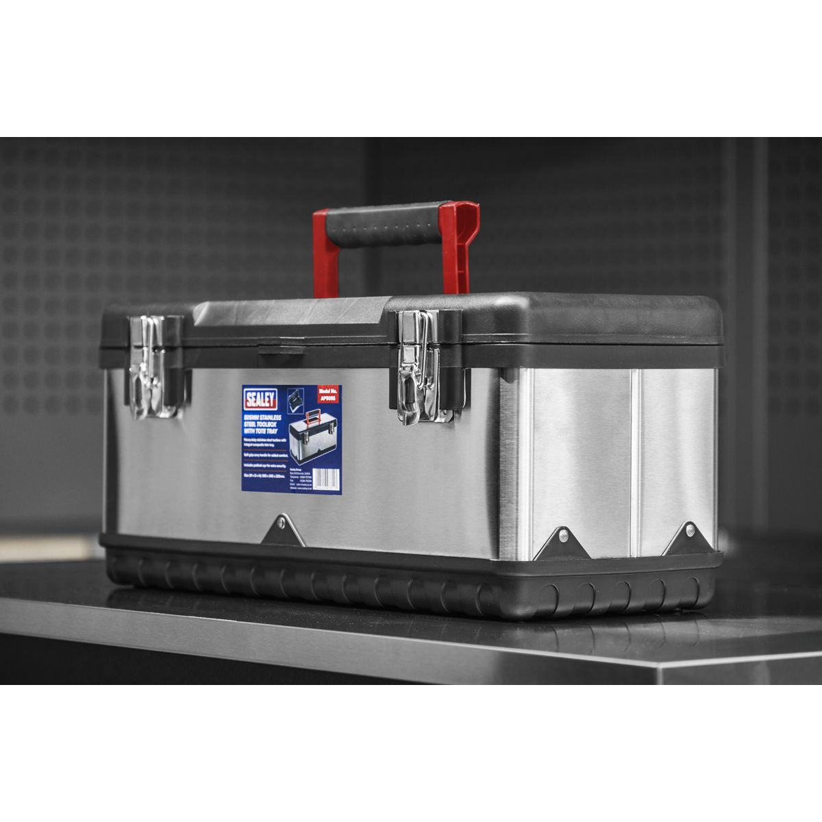 Sealey Stainless Steel Toolbox with Tote Tray 505mm - Image 5