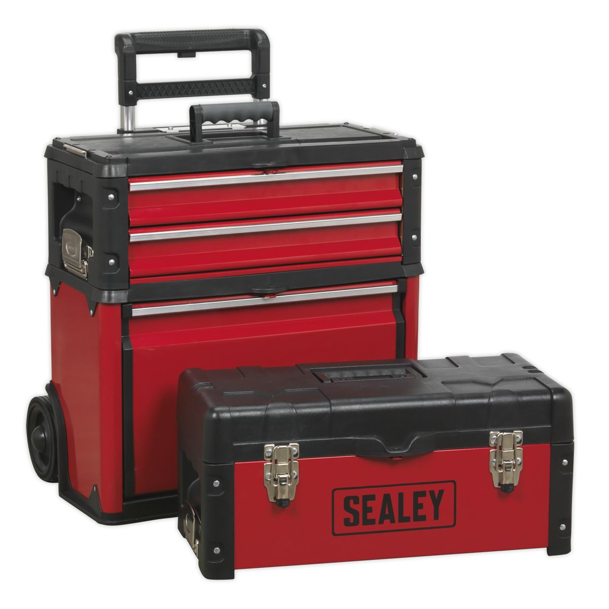 Sealey Mobile Steel/Composite Toolbox - 3 Compartment - Image 8