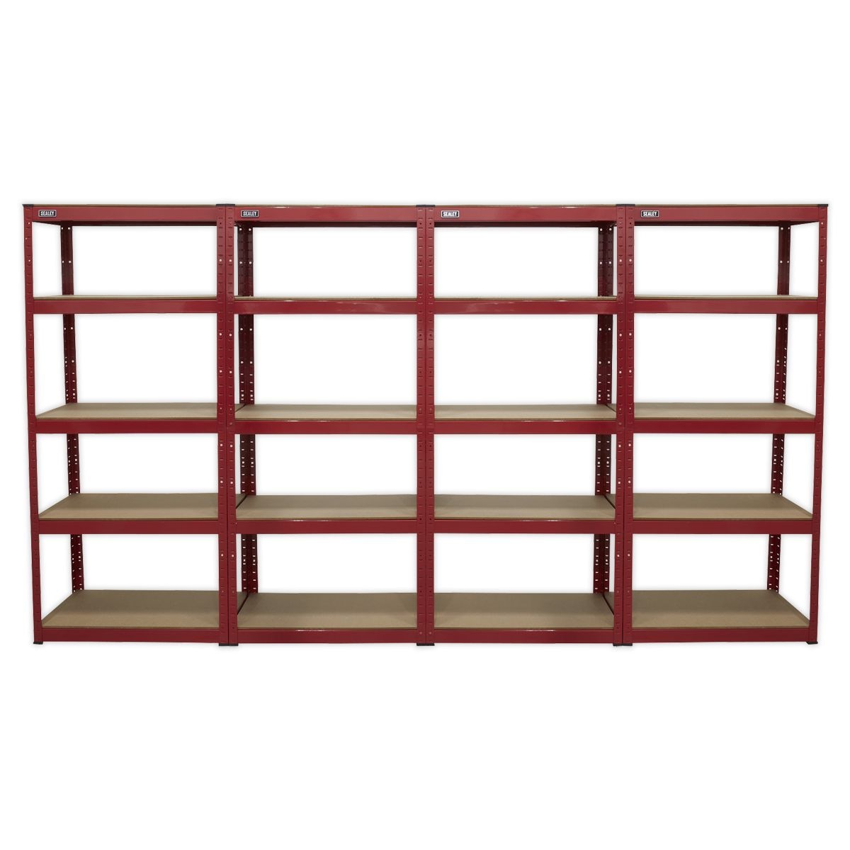 Sealey Racking Unit with 5 Shelves 150kg Capacity Per Level - Set of 4 - Image 1