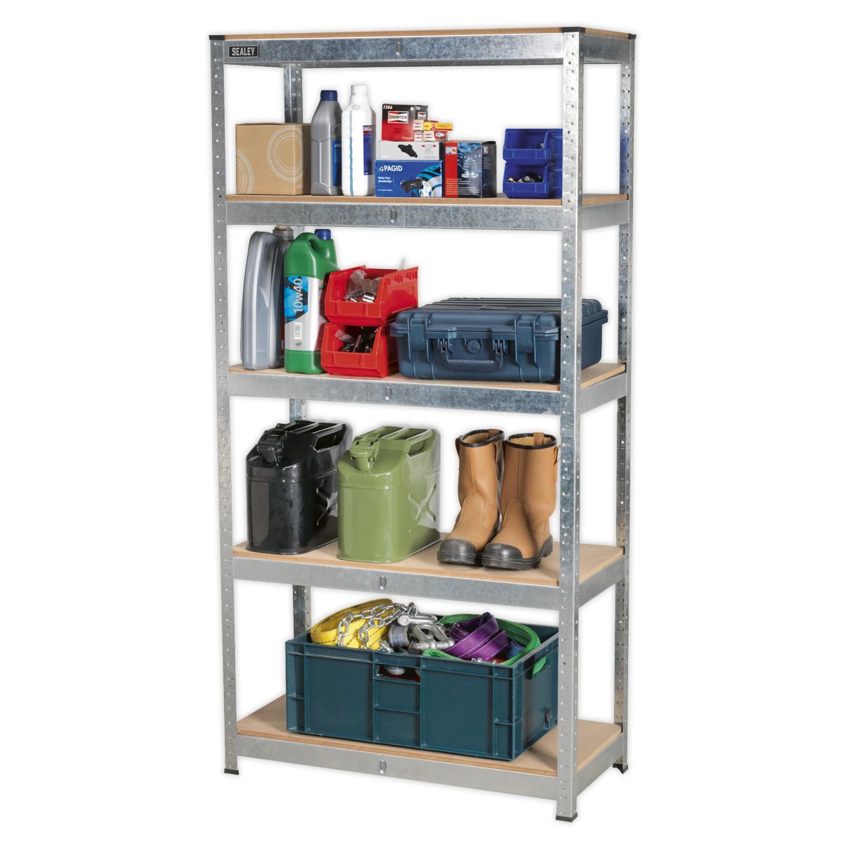 Sealey Racking Unit with 5 Shelves 350kg Capacity Per Level - Image 2