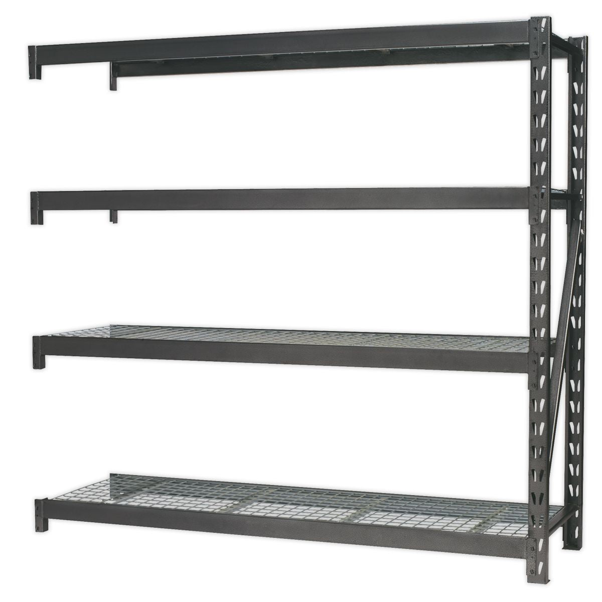 Sealey Heavy-Duty Racking Extension Pack with 4 Mesh Shelves 640kg Capacity Per Level - Image 1