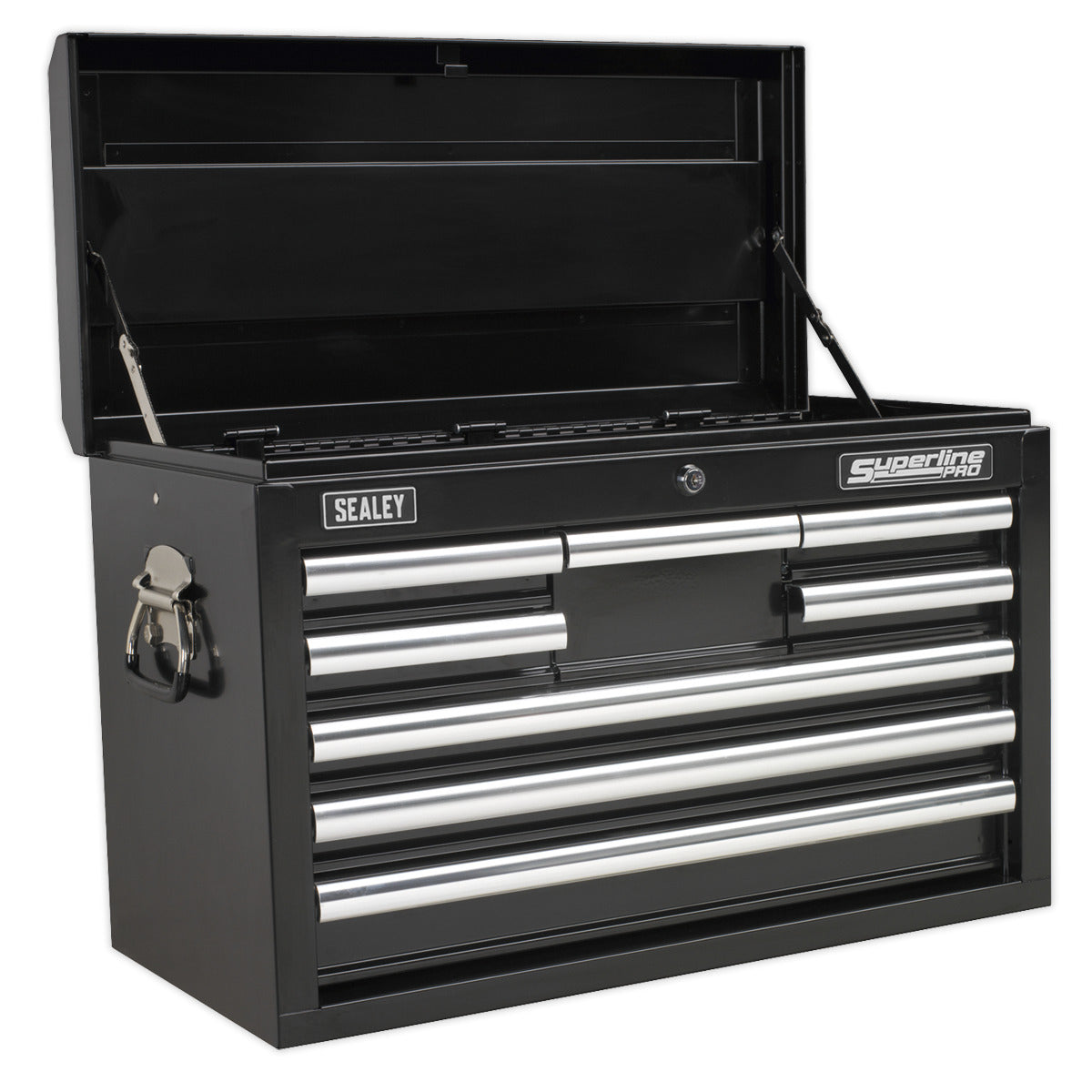 Superline PRO Topchest & Rollcab Combination 15 Drawer with 148pc Tool Kit - Black APCOMBOBBTK58