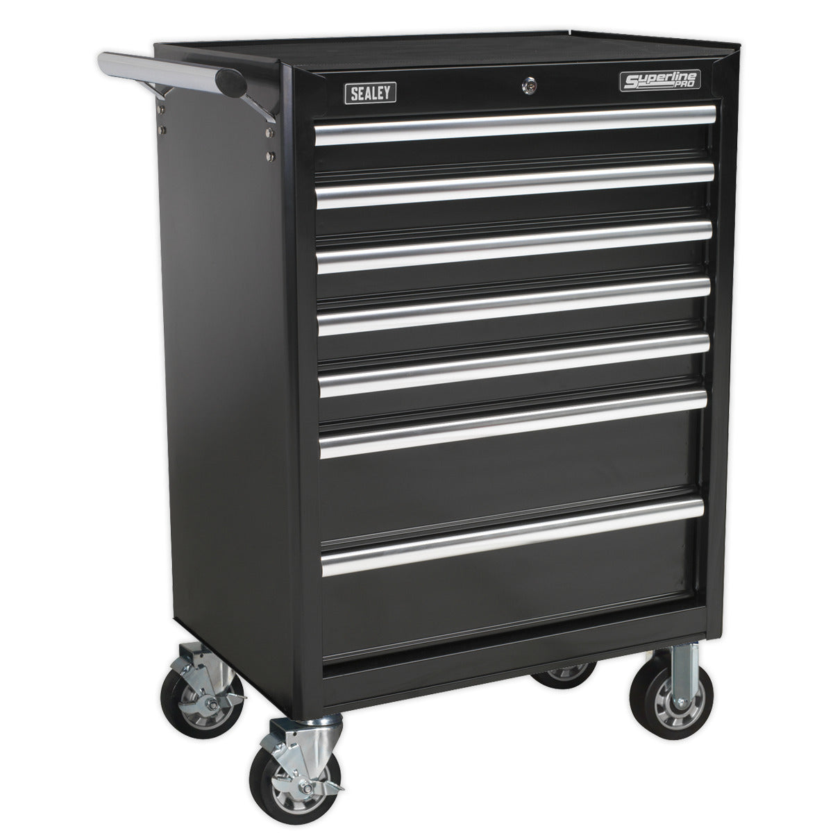 Superline PRO Topchest & Rollcab Combination 15 Drawer with 148pc Tool Kit - Black APCOMBOBBTK58