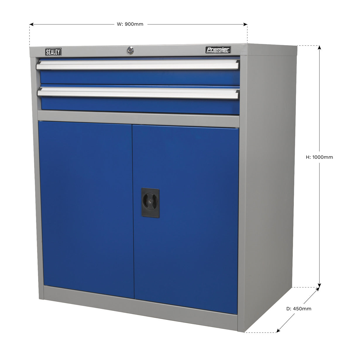 Premier Industrial Industrial Cabinet with 2 Drawers & 1 Shelf API8810