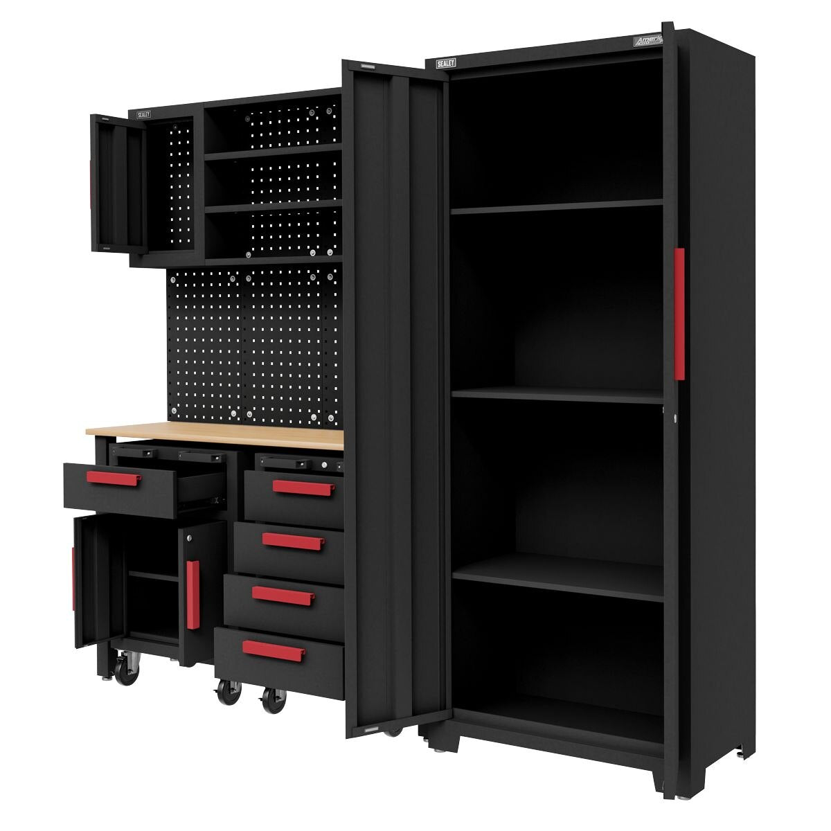 Sealey Complete Garage Storage System with 2 Mobile Trolleys - Image 4