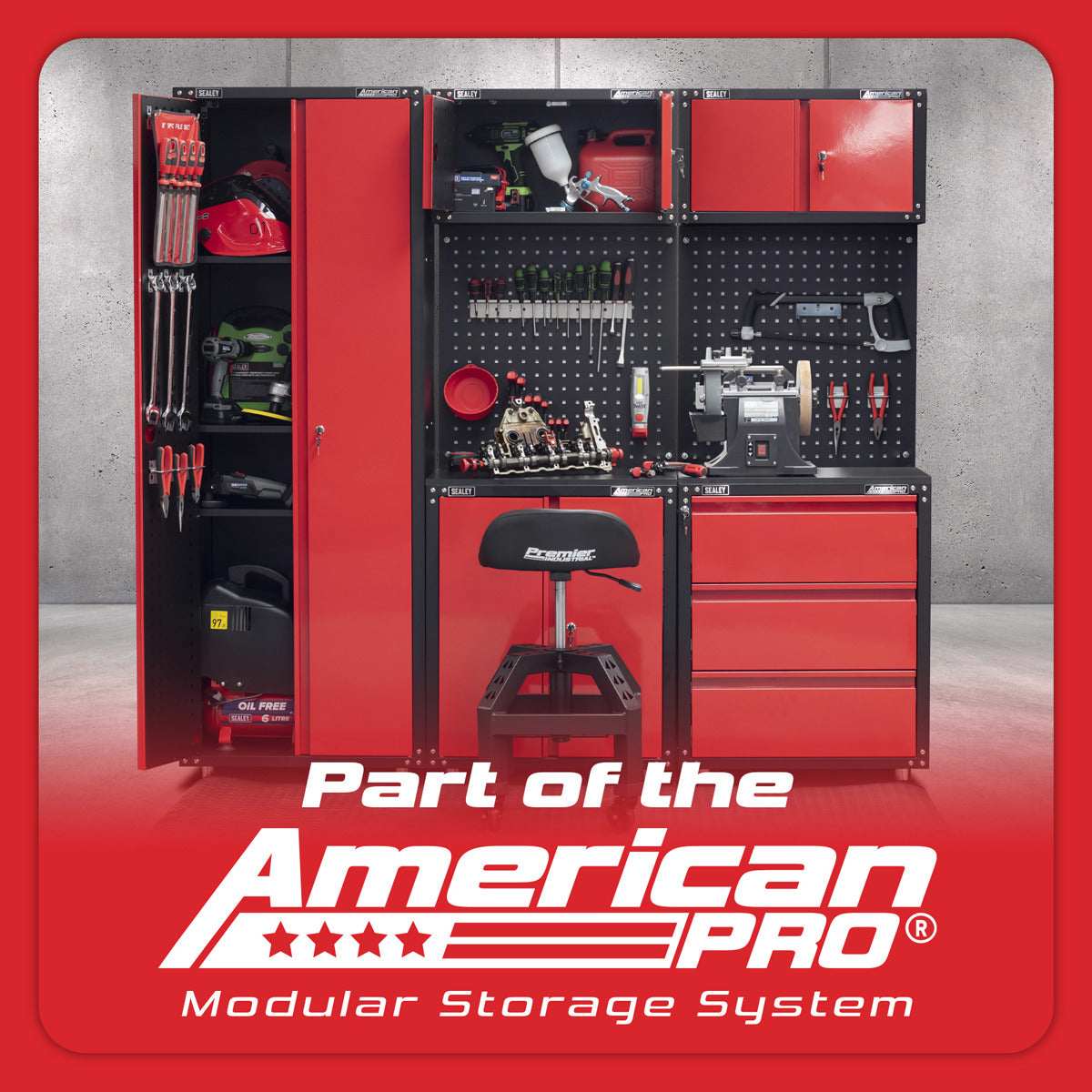 American PRO Modular Storage System 2.0m APMS80COMBO3
