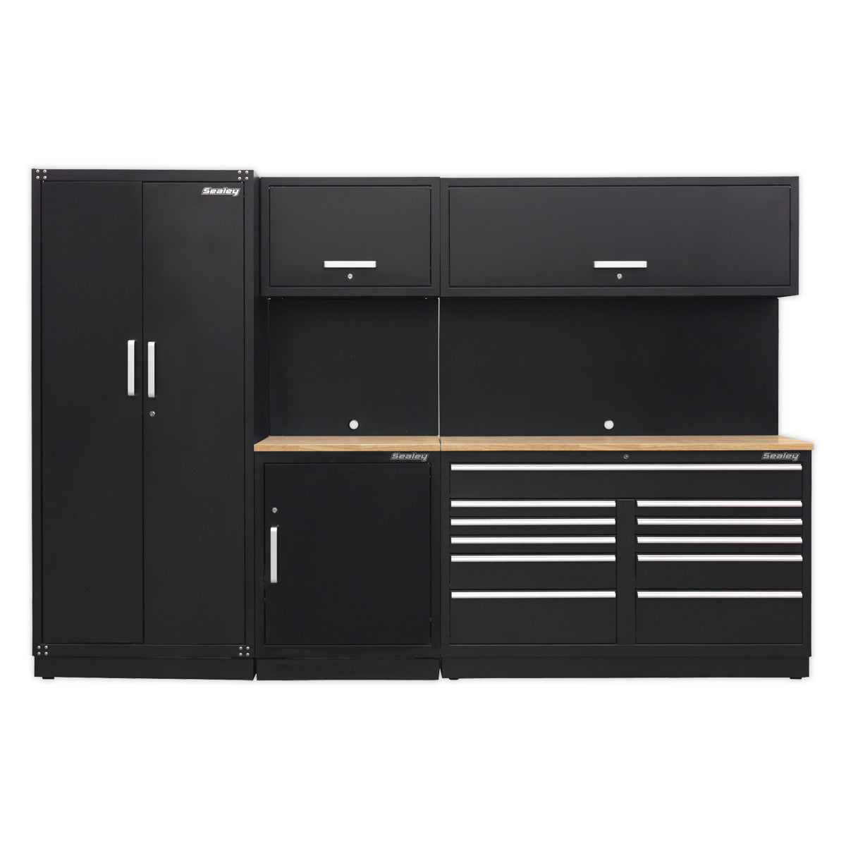 Premier Storage System with Hardwood Worktop 3.26m APMSCOMBO2W