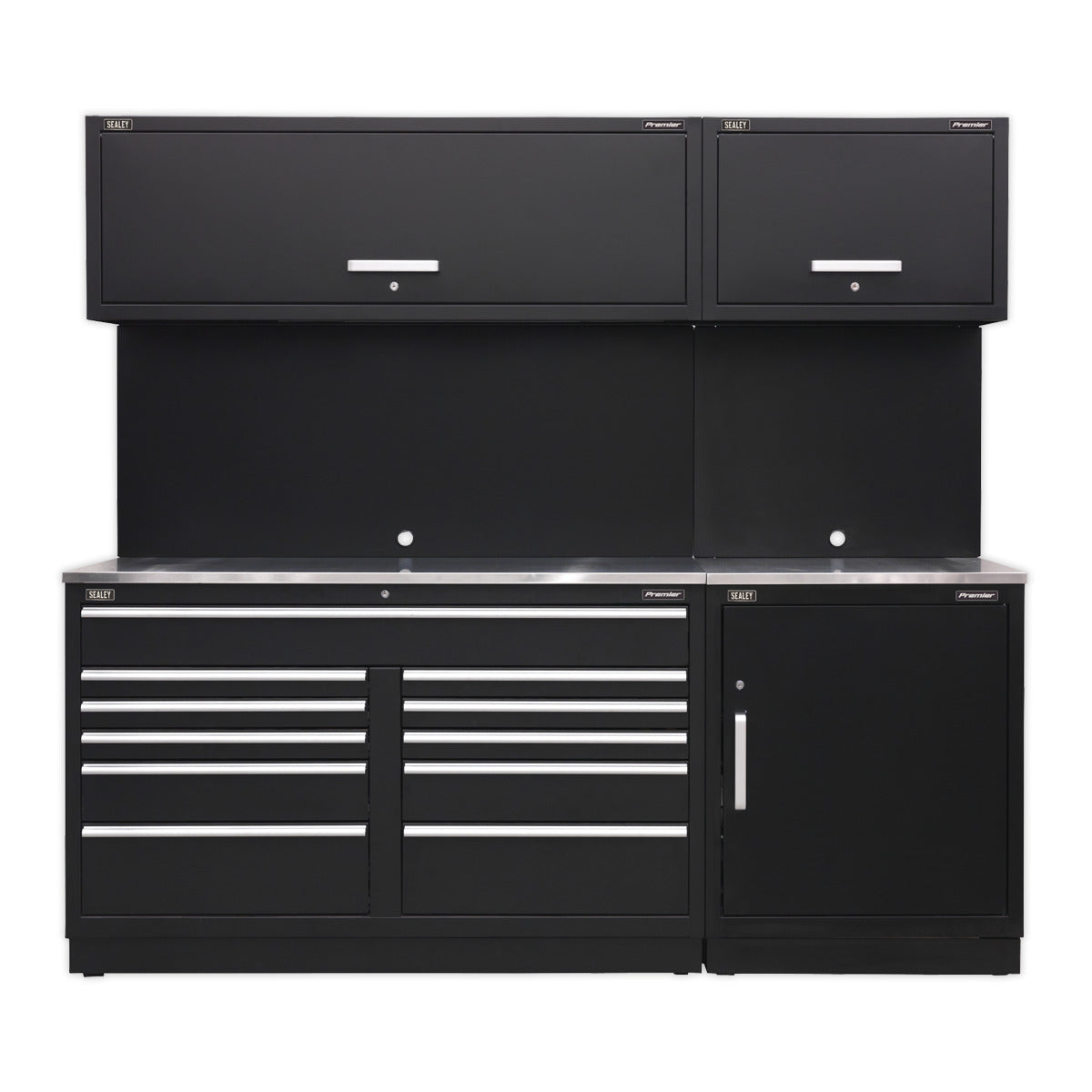 Premier Storage System with Stainless Worktop 2.33m APMSCOMBO4SS