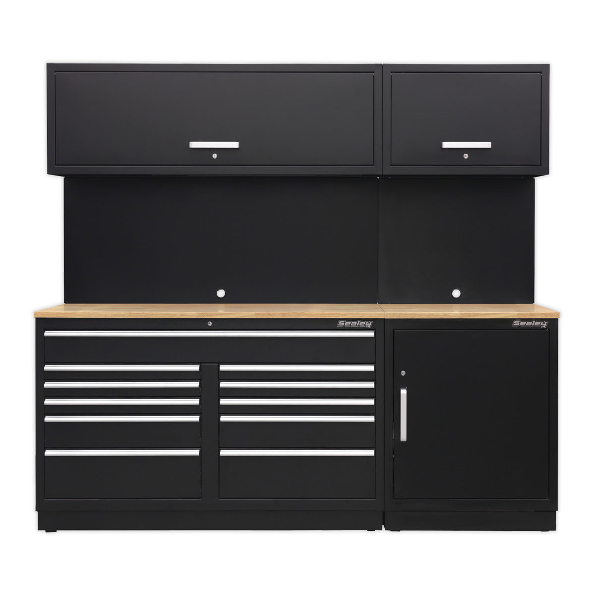 Premier Storage System with Hardwood Worktop 2.33m APMSCOMBO4W
