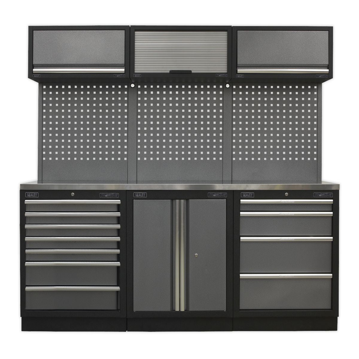 Sealey Superline PRO Storage System with Stainless Worktop 2.0m - Image 1