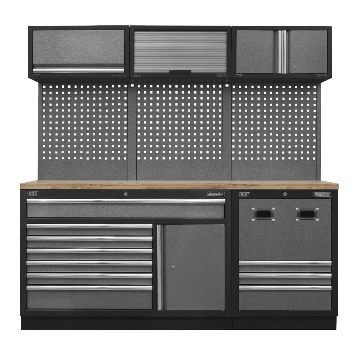 Superline PRO Modular Storage System Combo with Pressed Wood Worktop APMSSTACK14W