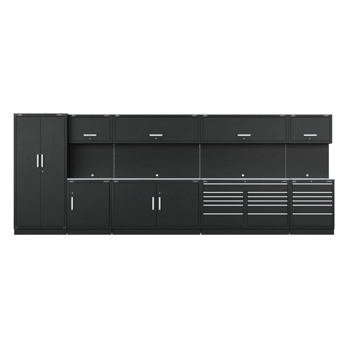 Premier Storage System with Stainless Worktop 5.58m APMSSTEEL