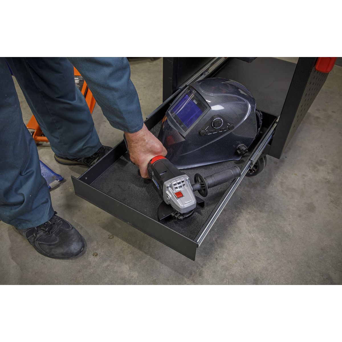 Sealey Superline PRO 8 Power Tool Rack Trolley 450mm - Image 4