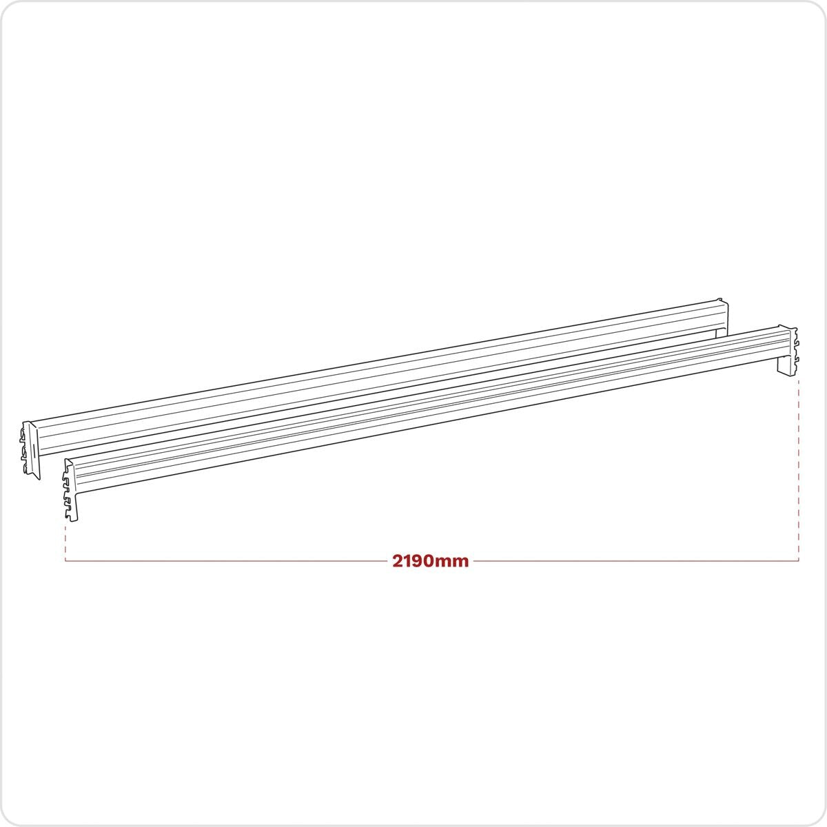 Sealey 2250mm Cross Beam Tube 1000kg Capacity - Pair - Image 2