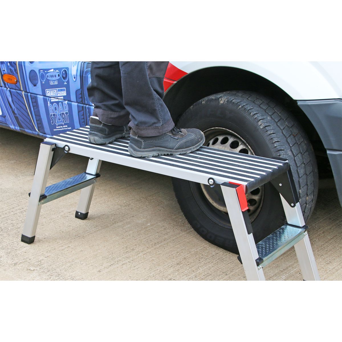 Sealey Folding Platform 2-Tread Aluminium - EN 131-4 - Image 6