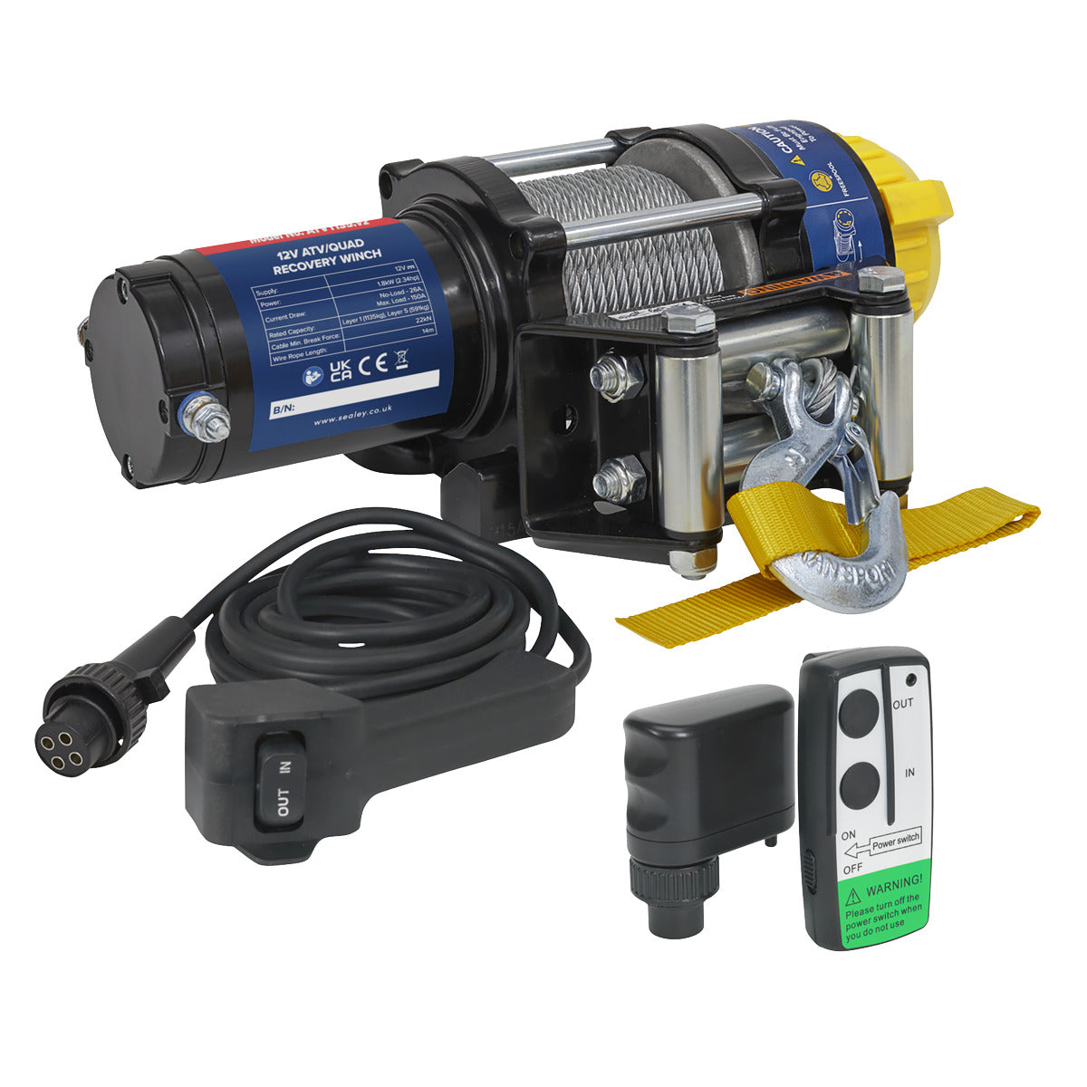 Sealey Wireless Winch ATV1135 Combo Kit ATV1135KIT
