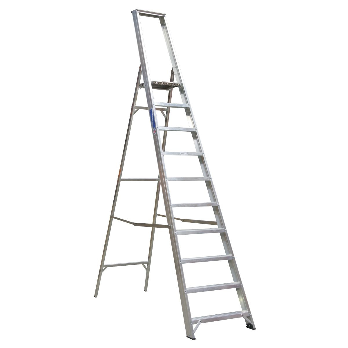 Sealey Industrial Step Ladder 10-Tread Aluminium - BS EN 131 - Image 1