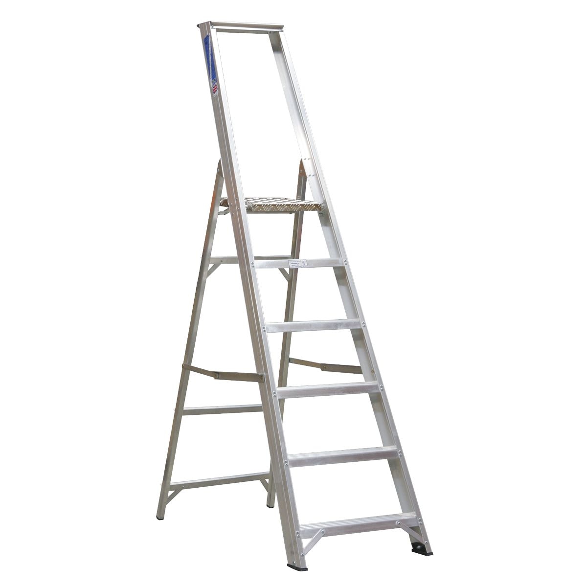 Sealey Industrial Step Ladder 6-Tread Aluminium - BS EN 131 - Image 1
