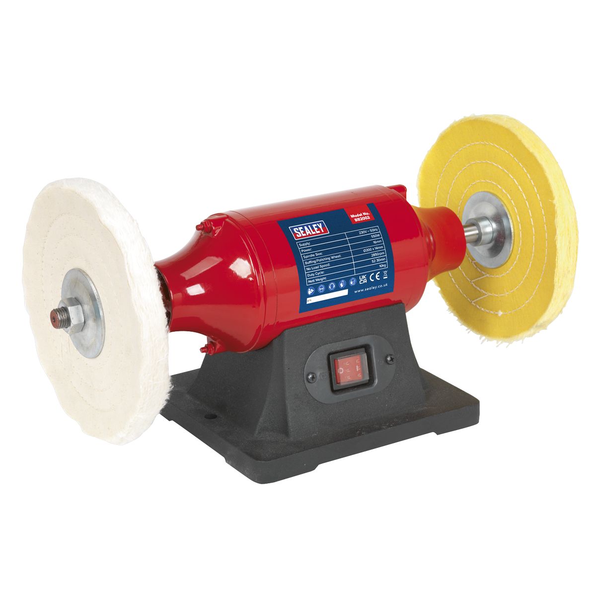 Sealey 200mm Bench Mounting Buffer Polisher 550W/230V - Image 1