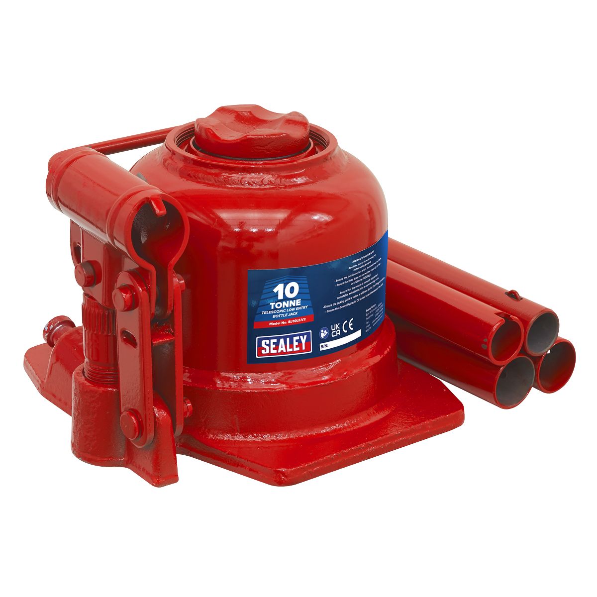 Sealey Low Profile Telescopic Bottle Jack 10 Tonne - Image 2