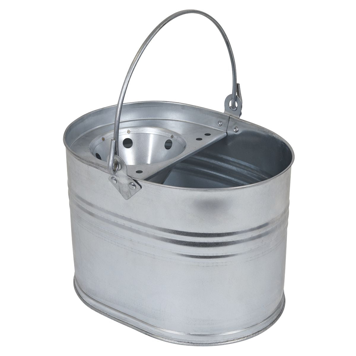 Sealey Mop Bucket 13L - Galvanized - Image 1