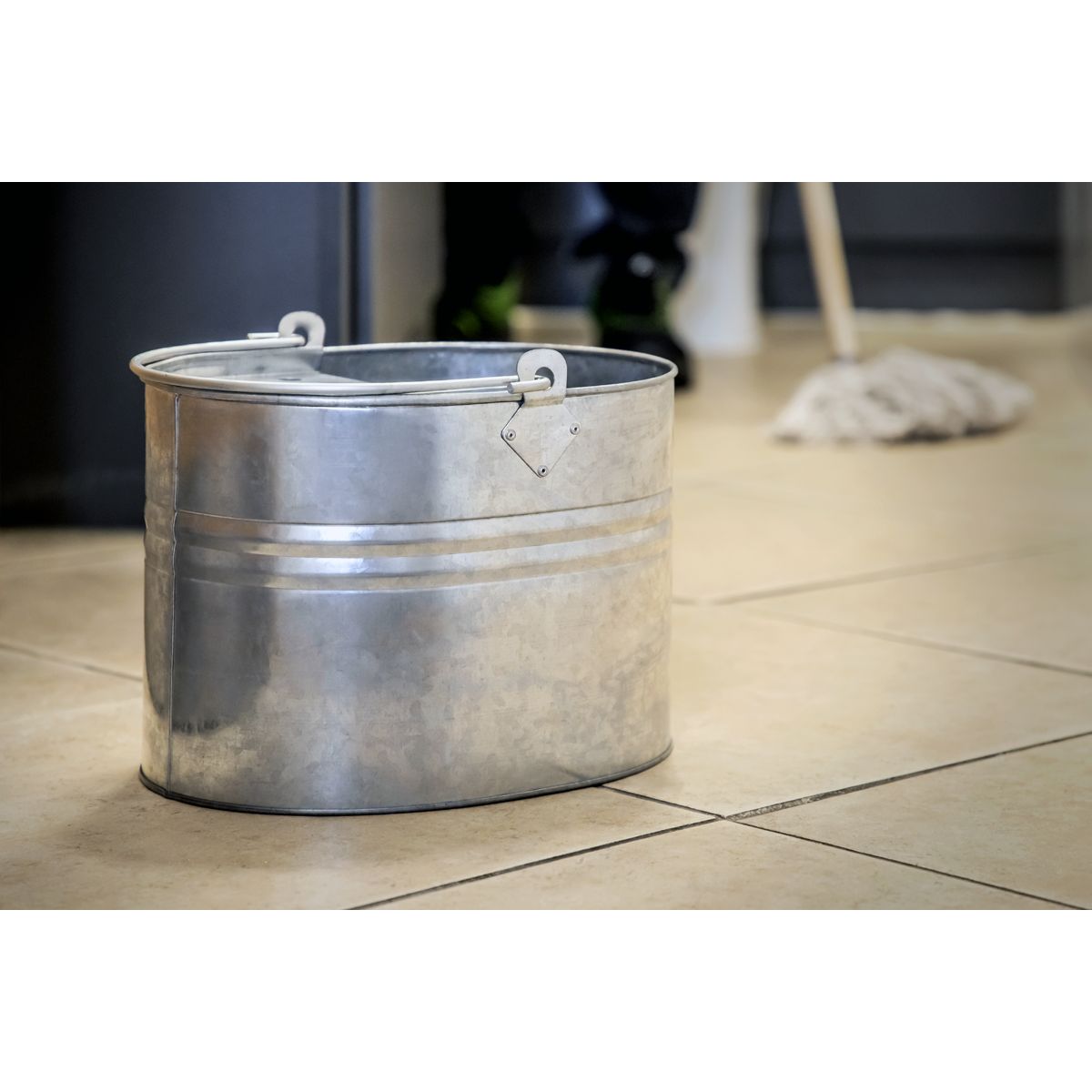 Sealey Mop Bucket 13L - Galvanized - Image 5