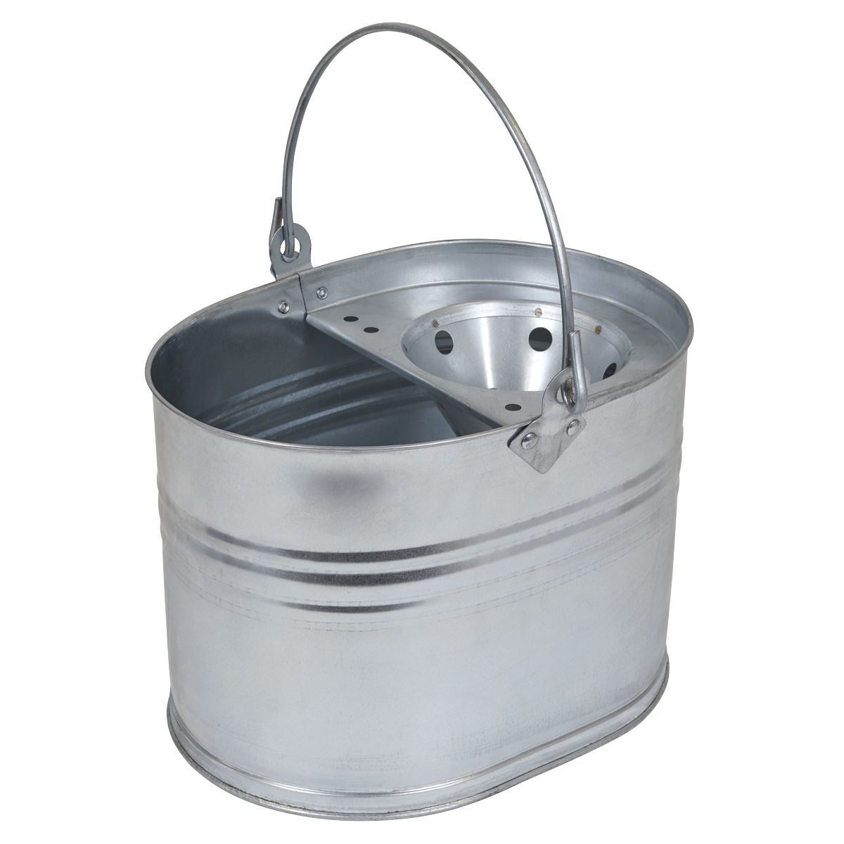Sealey Mop Bucket 13L - Galvanized - Image 6