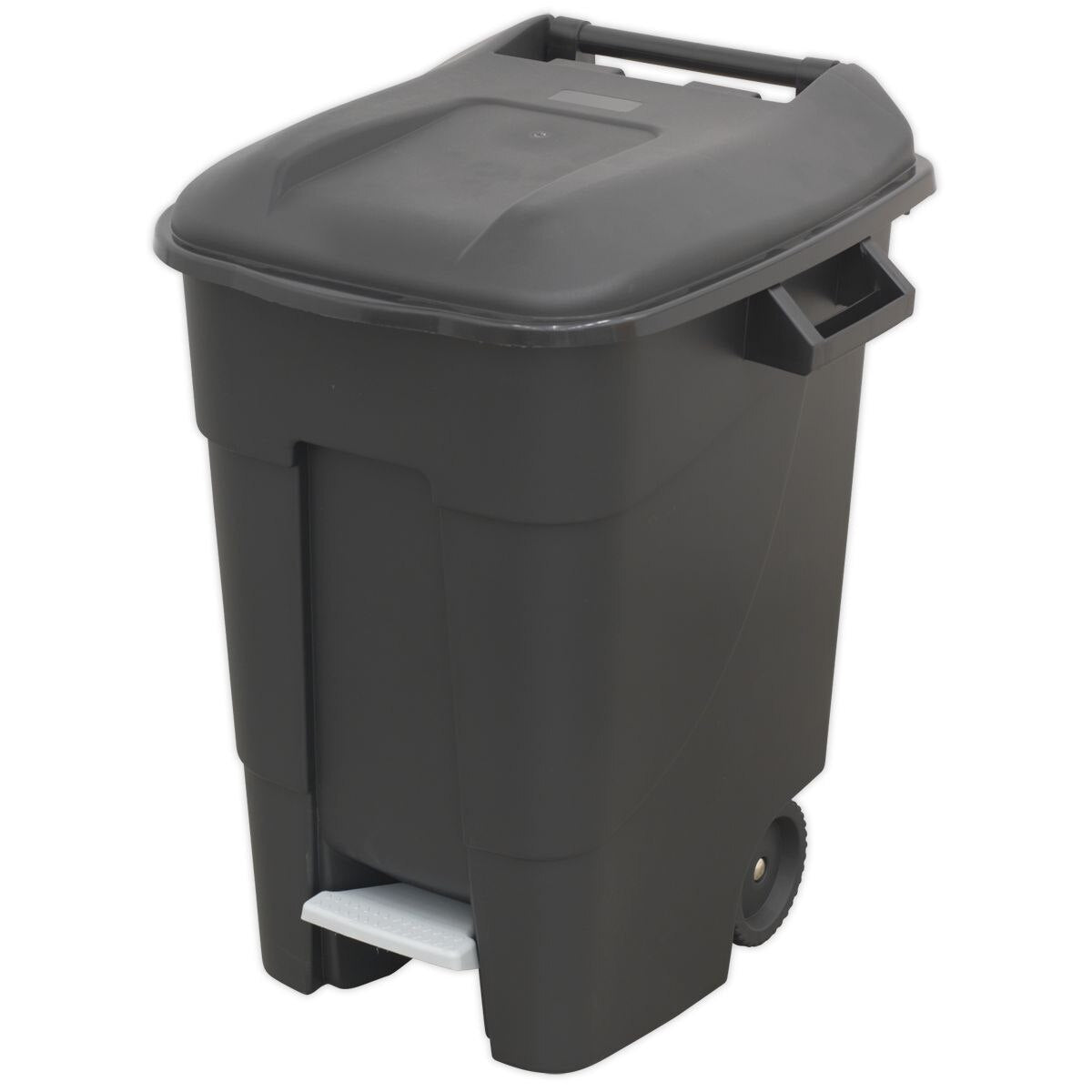 Sealey Refuse/Wheelie Bin with Foot Pedal 100L - Black - Image 2