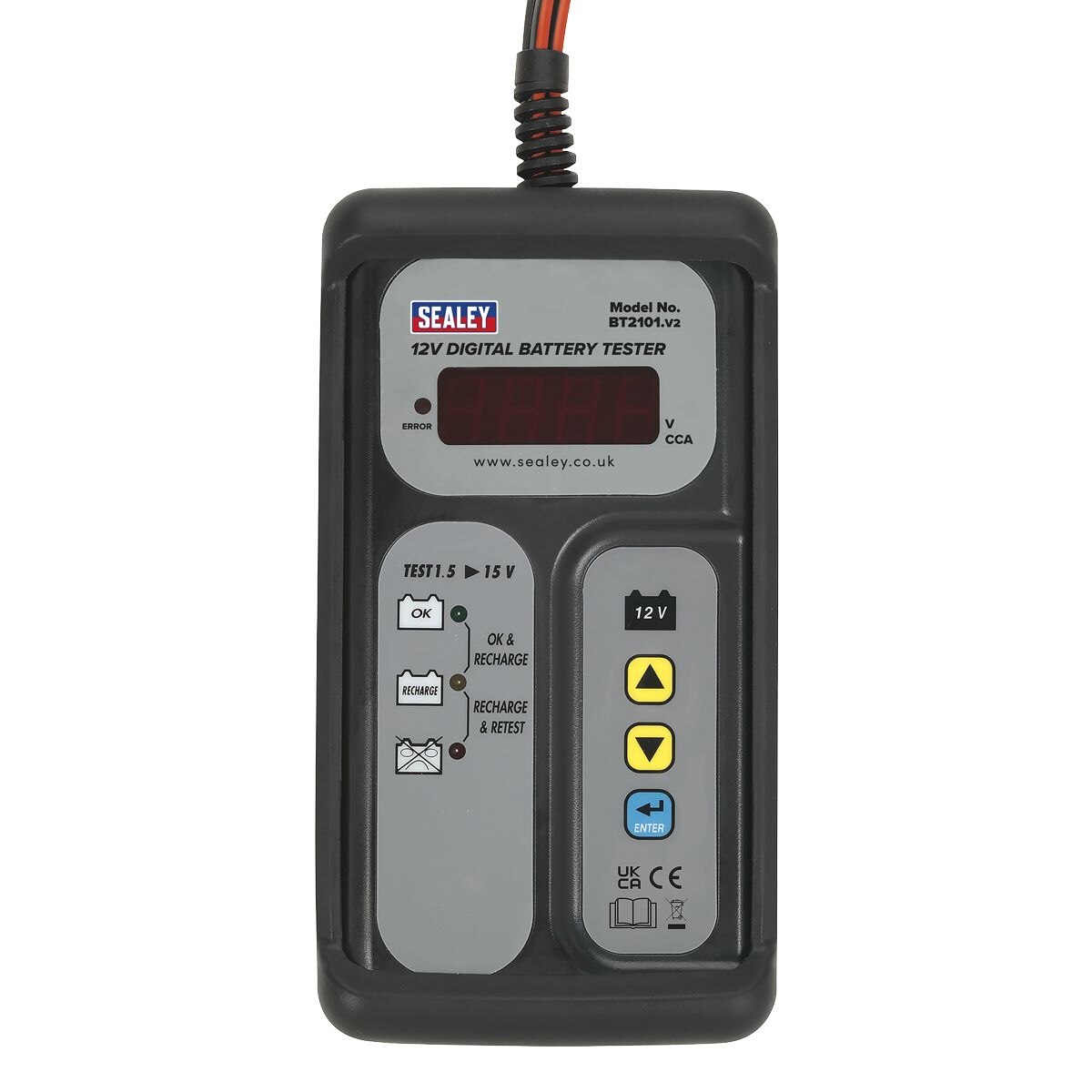 Sealey Digital Battery Tester 12V - Image 2