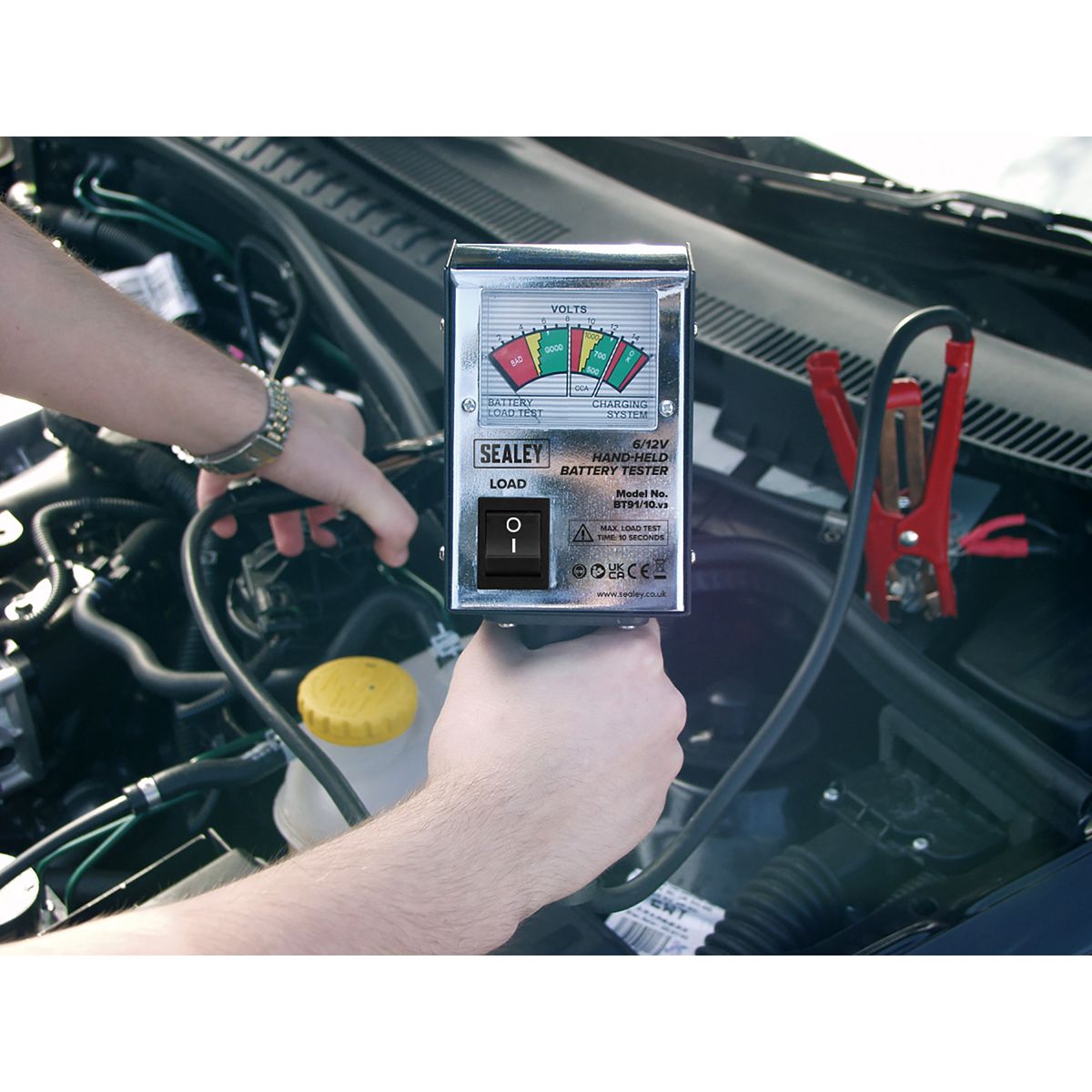 Sealey Handheld Battery Tester 6/12V - Image 3