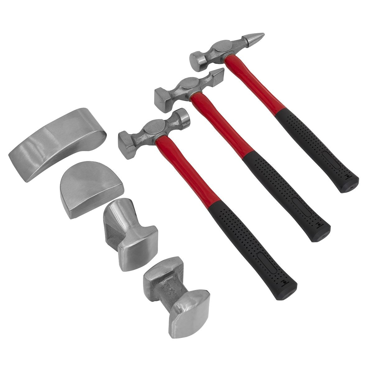 Sealey Drop-Forged Panel Beating Set with Fibreglass Shafts 7pc - Image 1