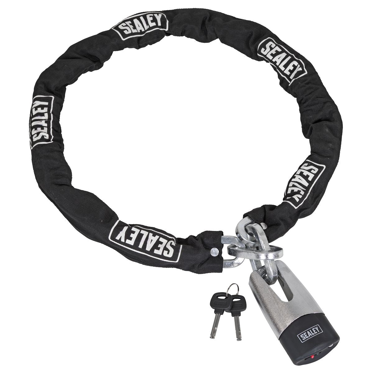 Sealey Motorcycle Chain & Disc Lock 10.5 x 10.5 x 1500mm 4* ART Approved - Image 1