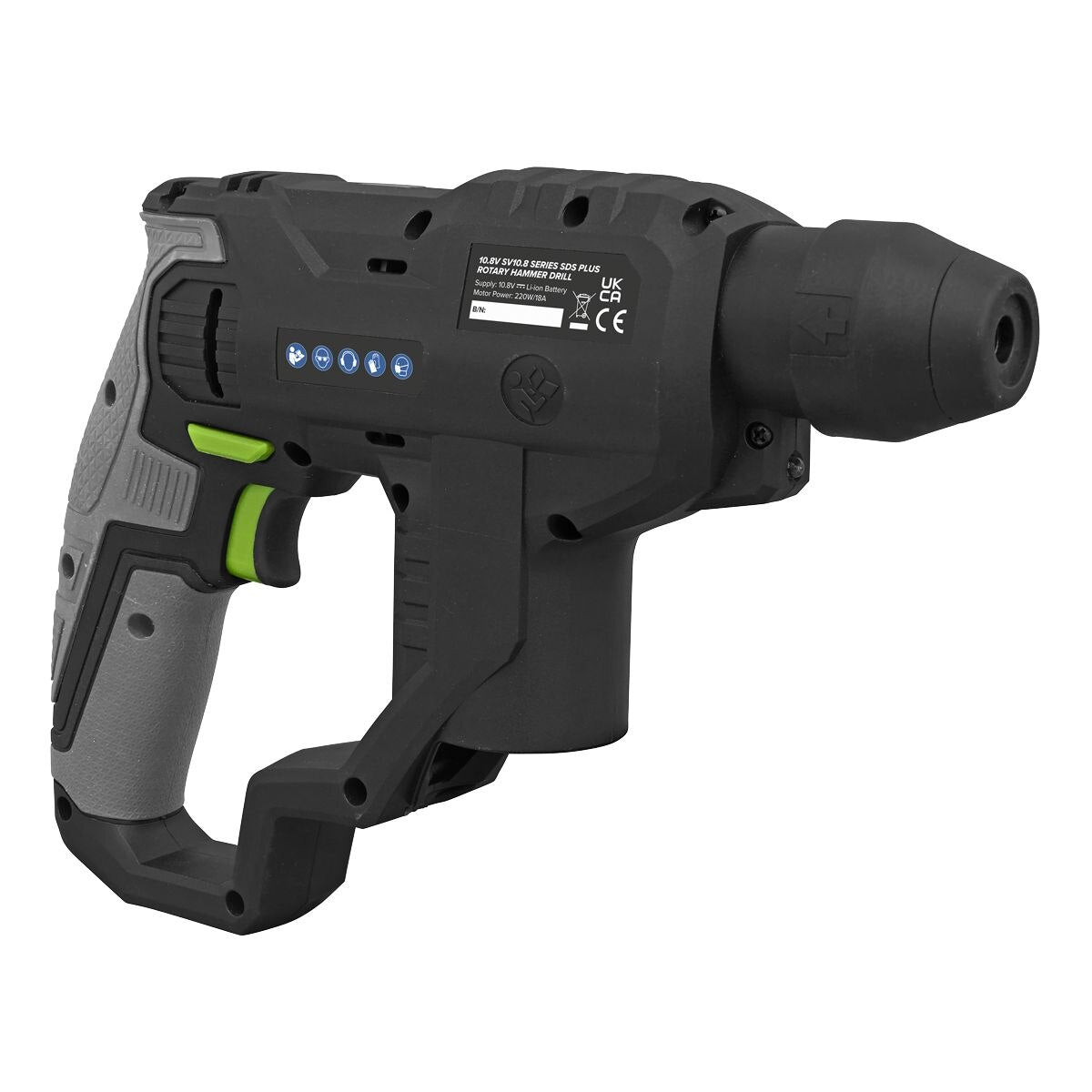 Sealey SV10.8 Series Cordless SDS Plus Rotary Hammer Drill Kit 10.8V 2Ah - Image 4