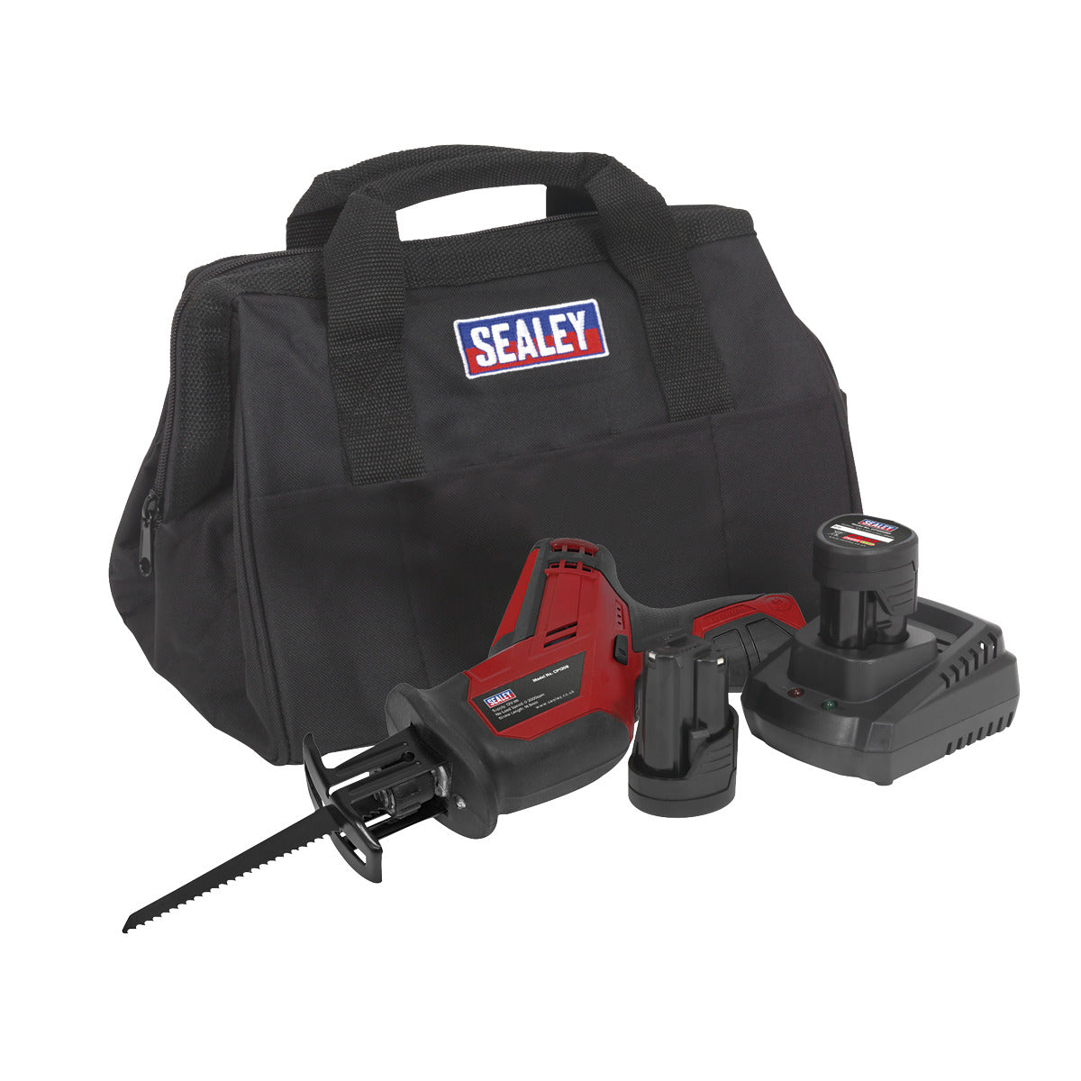 Sealey SV12 Series Cordless Reciprocating Saw Kit 12V 2Ah - 2 Batteries CP1208KIT