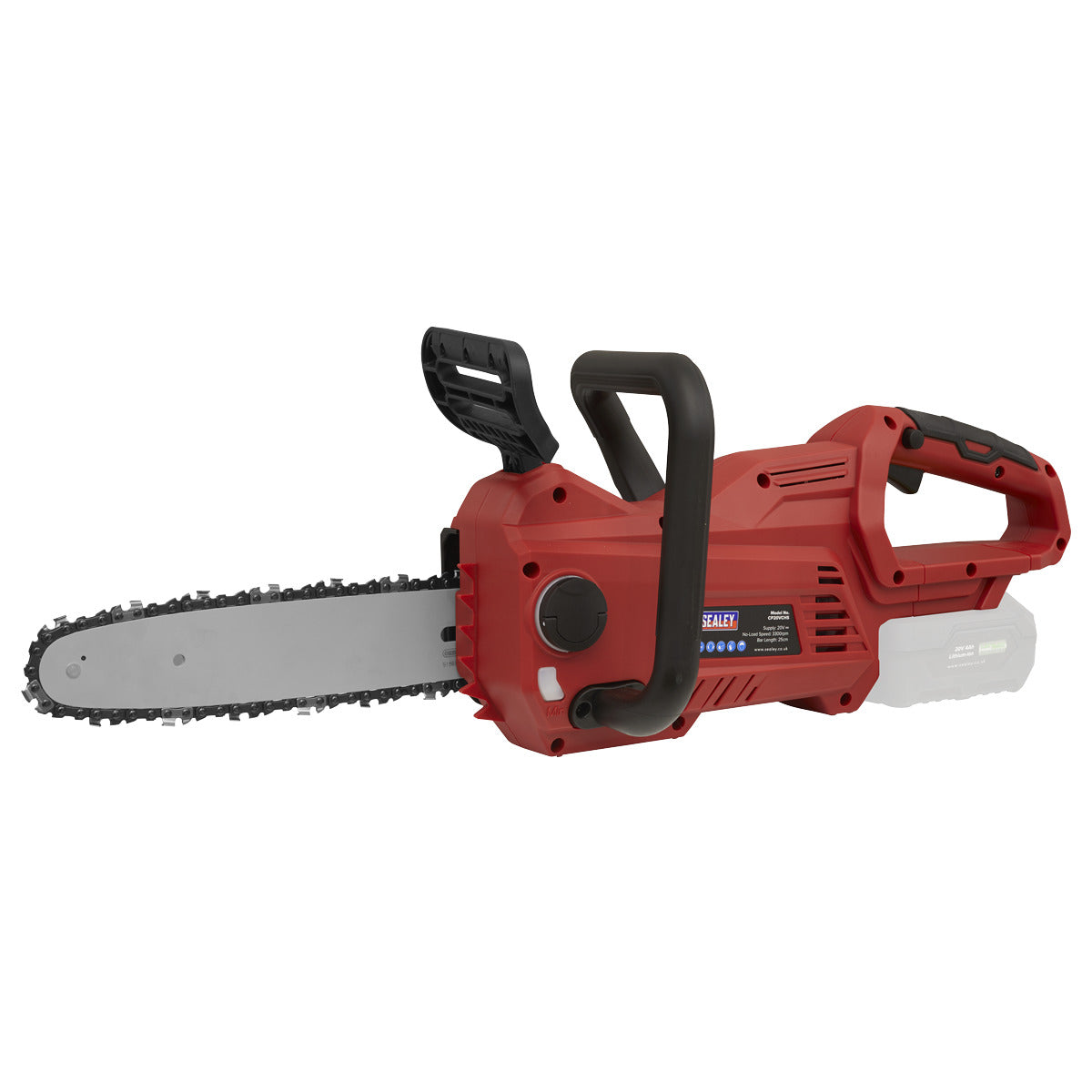 Sealey SV20 Series 25cm Cordless Chainsaw Kit 20V 4Ah - 2 Batteries CP20VCHSKIT