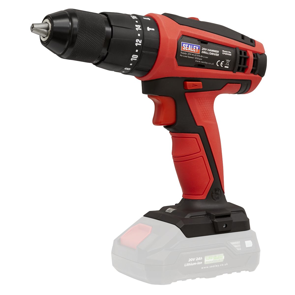 Sealey 2 x SV20 Series Cordless 13mm Combi Drill & 1/4"Hex Drive Impact Driver Combo Kit - Image 2