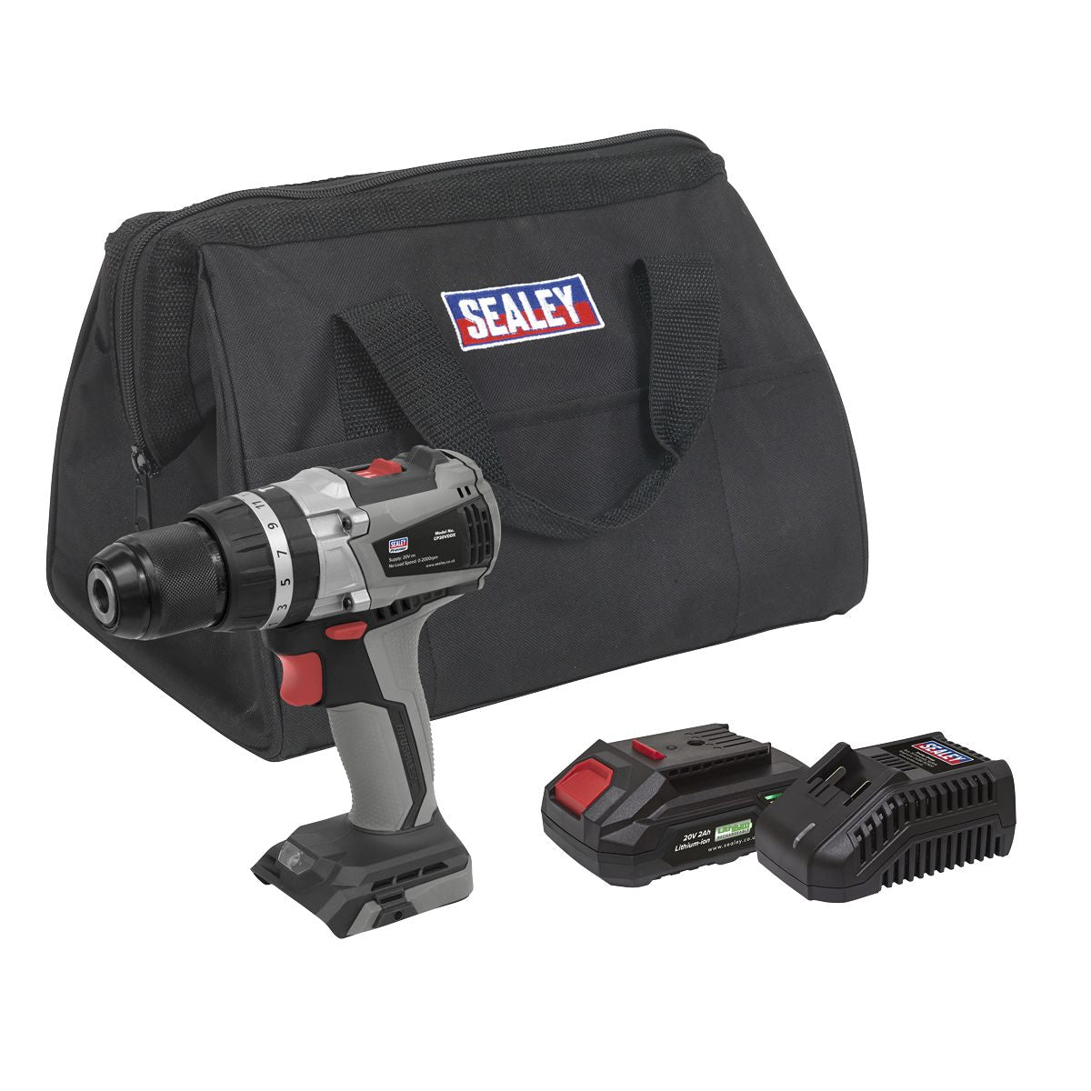 Sealey Premier SV20 Series 13mm Brushless Cordless Combi Drill Kit 20V 2Ah - Image 1