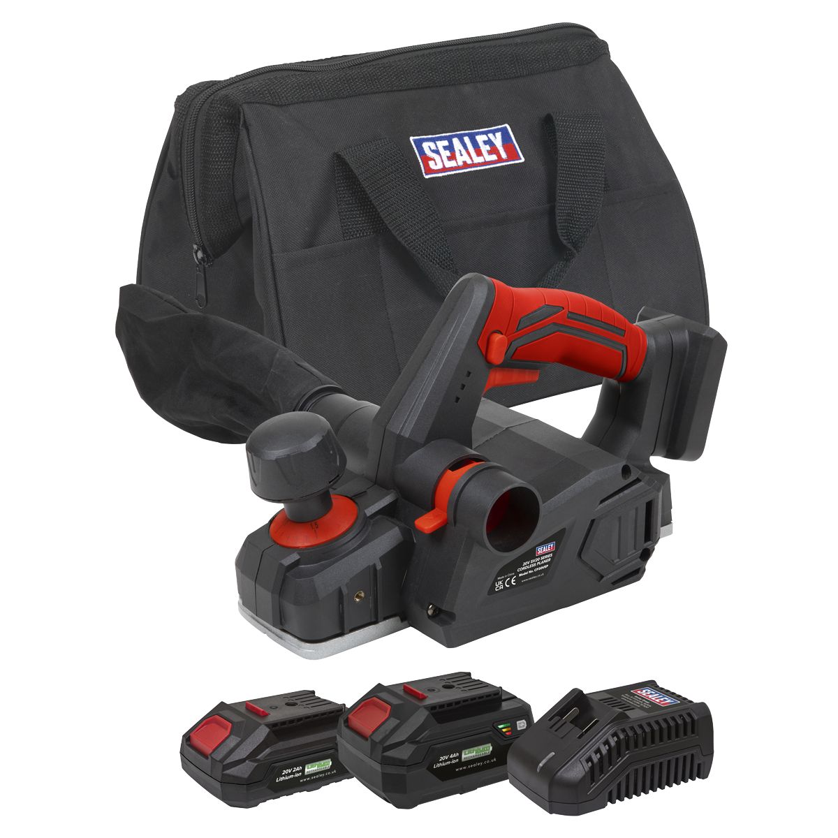 Sealey SV20 Series Cordless Planer Kit 20V - 2 Batteries - Image 1